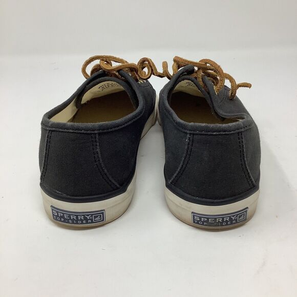 Sperry Top Sider Seacoast Canvas Slip On Shoes Sneakers Women Sz 7.5 Navy‎ Blue - Picture 5 of 16